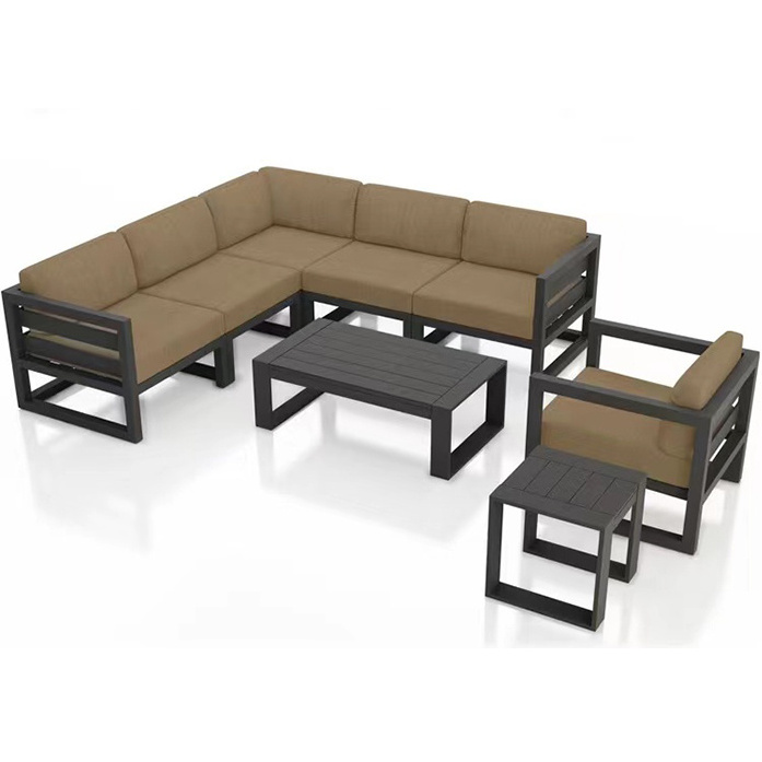 Luxury Outdoor Furniture Products Patio Garden Modern Aluminum Sofa Sets garden sofa set outdoor product