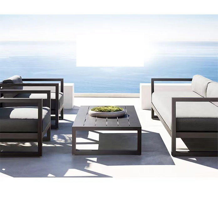 Luxury Outdoor Furniture Products Patio Garden Modern Aluminum Sofa Sets garden sofa set outdoor product