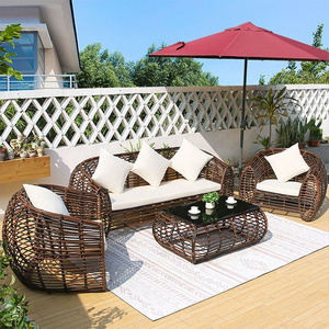 New Design Creative Design Leisure Aluminum Rattan All Weather Outdoor Luxury  Furniture Modular Resort Patio Garden sofa Set