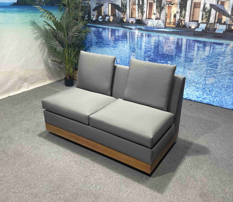 Good quality  Outdoor Sofa Teak Patio Furniture Lounge Garden Sofa Modern Hotel  Waterproof Sofa Set