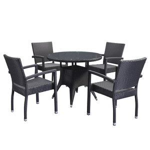 All Weather Patio Furniture Sets Backyard Restaurant PE Rattan Furniture Outdoor Garden Tables And Chairs