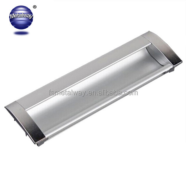 Aluminium handle recessed drawer finger handle aluminium case pull