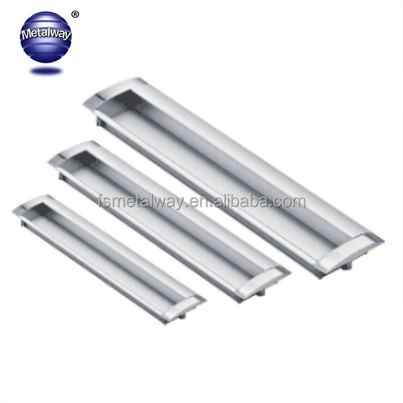 Aluminium handle recessed drawer finger handle aluminium case pull