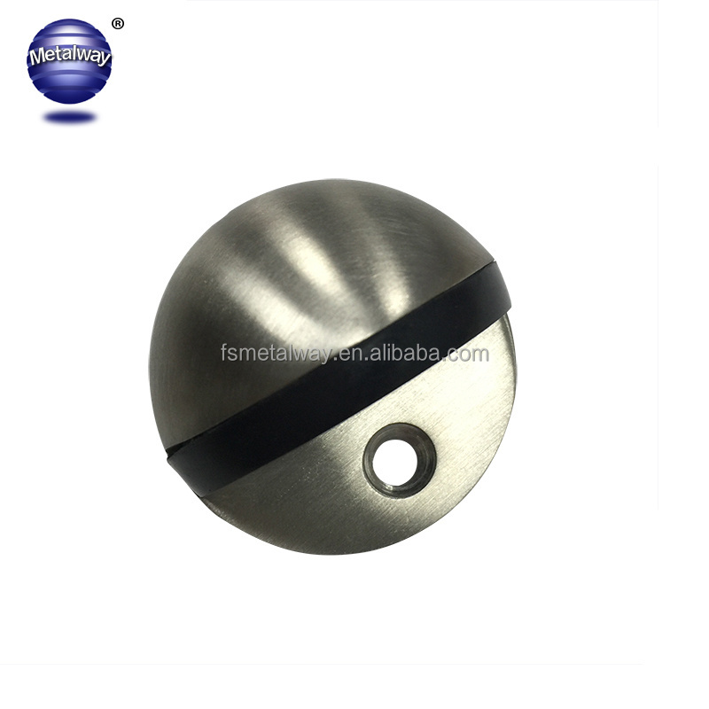 Stainless steel glass door stopper floor mount door stop rubber door stopper