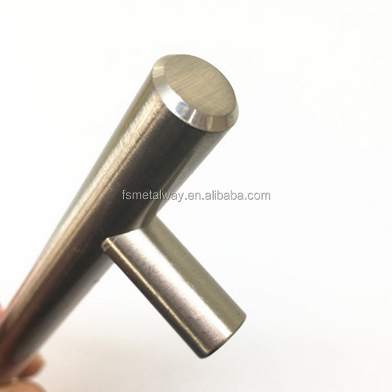 HOT Cabinet Drawer Door Pull Handles Stainless Steel T Bar Wardrobe Handle Solid Brass Cabinet Handles