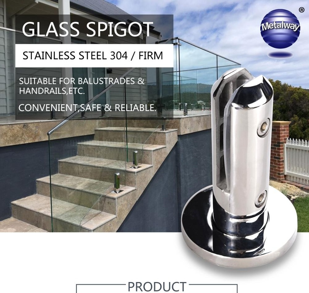 Heavy Duty Stainless Steel Glass Pool Fence Balustrade Railing Post for Balcony/Garden Deck Handrail