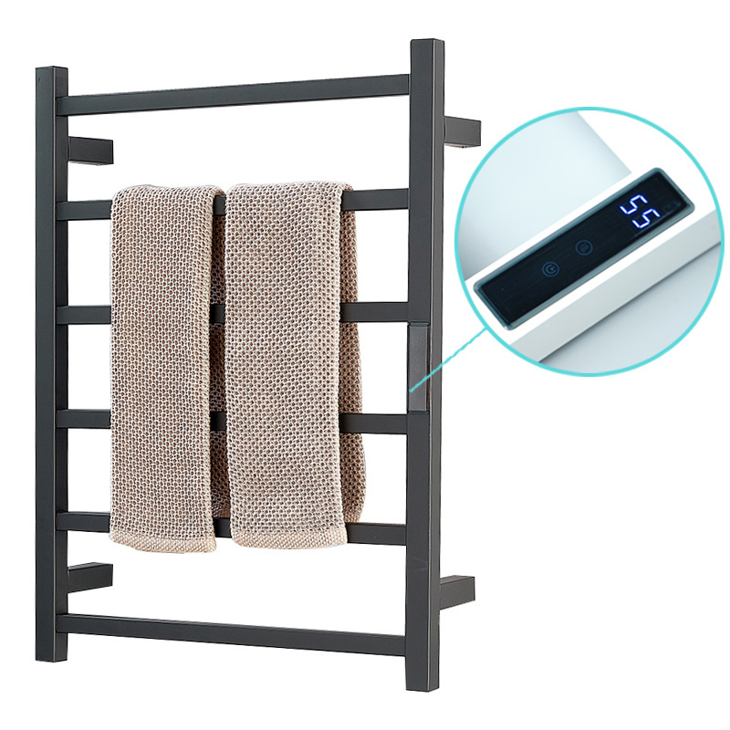 Hot Sale Bathroom Stainless Steel Six Rails White Electric Towel Rack White Towel Dryer Heated Towel Warmer Rack