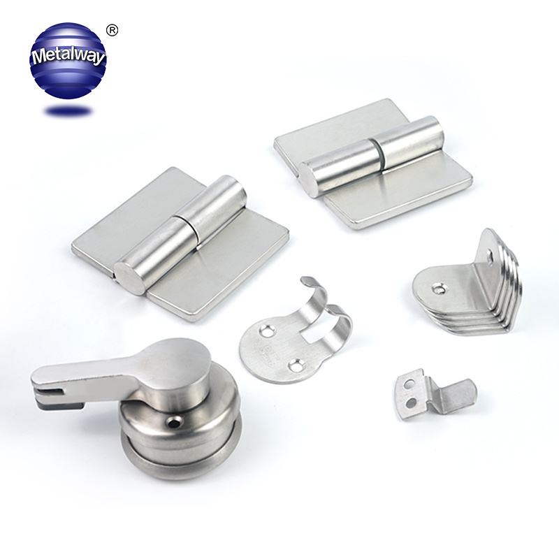 Manufacturers Stainless Steel 304 Hardware Door Hinges Public Mall Toilet Cubicle Partition accessories