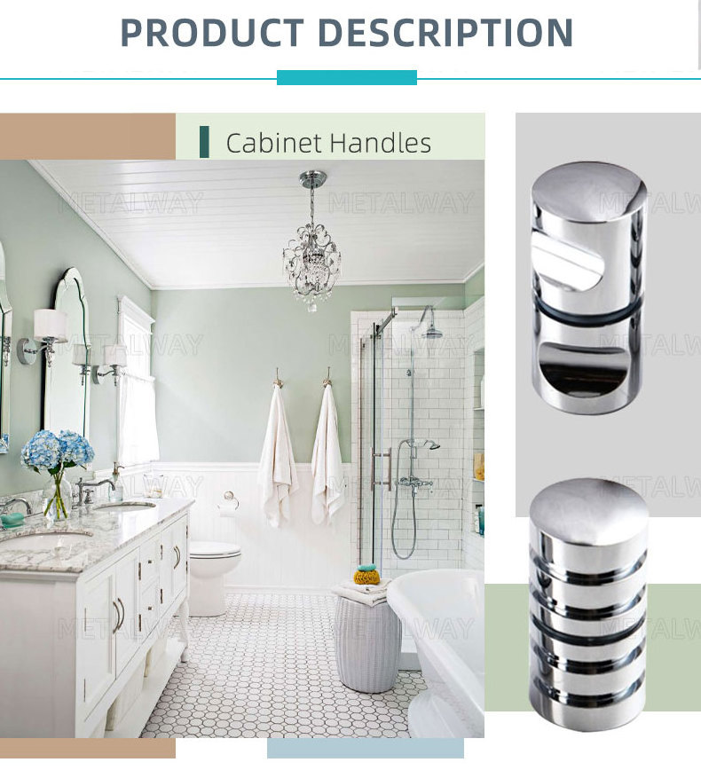 Poignée De Porte De Douche En Verre – Modèle Laiton, Double Bouton, Forge Hardware Studio, Neuve