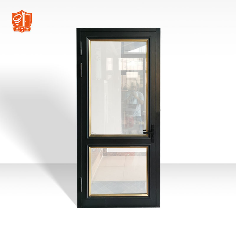 Latest Simple Modern Design Tempered Low-E Double Glass Entrance Door French Doors Hinged Patio Flat Exterior Door