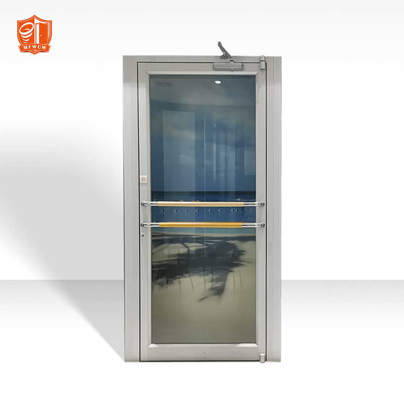 Commercial Kfc Shop Front Door Aluminum Entry doors Single Swing Glass Entry Door