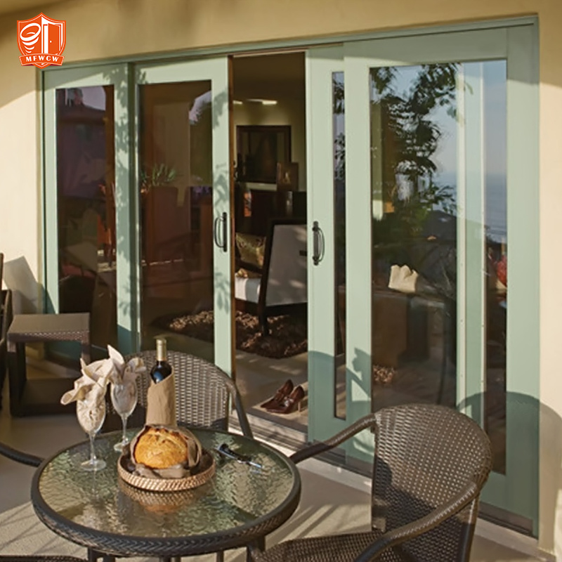 House Exterior Thermal Break Aluminium Glass pocket Sliding Door Heavy Duty Patio Sliding Doors