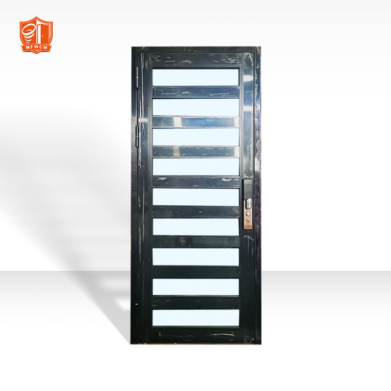 Latest Simple Modern Design Tempered Low-E Double Glass Entrance Door French Doors Hinged Patio Flat Exterior Door