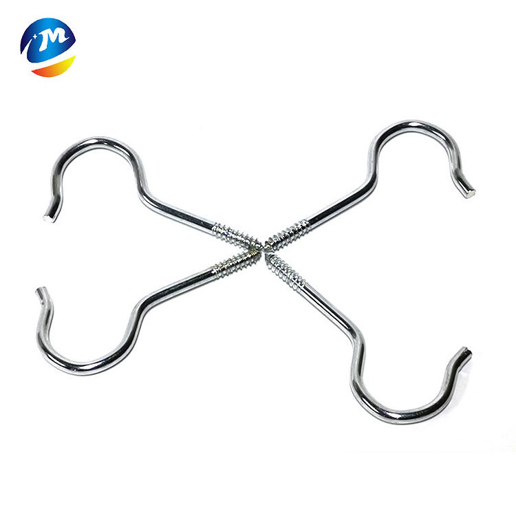 hot sale plated iron metal J hook silver screw end hooks J shaped hanging hook