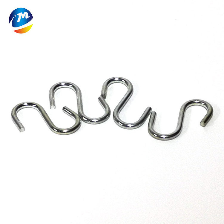 3.4mm wide 43mm long s type hook zinc plated s-hook hanging thick iron metal s shaped hooks for hanging bags