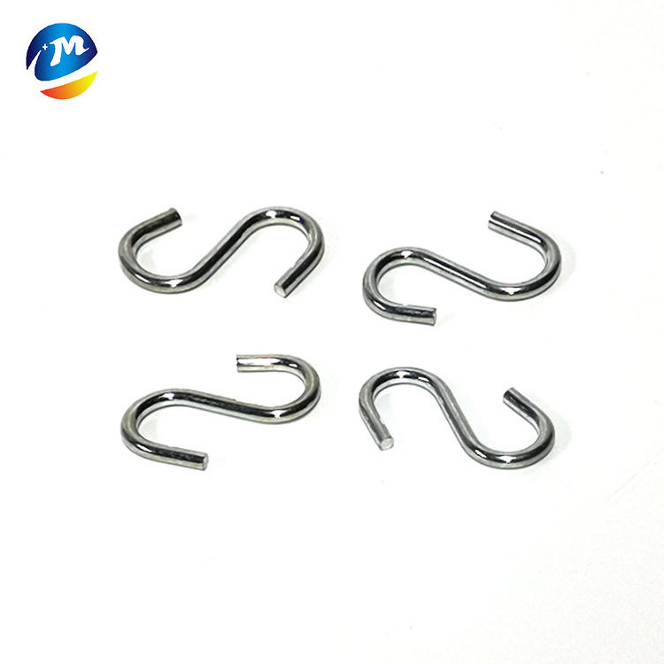 3.4mm wide 43mm long s type hook zinc plated s-hook hanging thick iron metal s shaped hooks for hanging bags