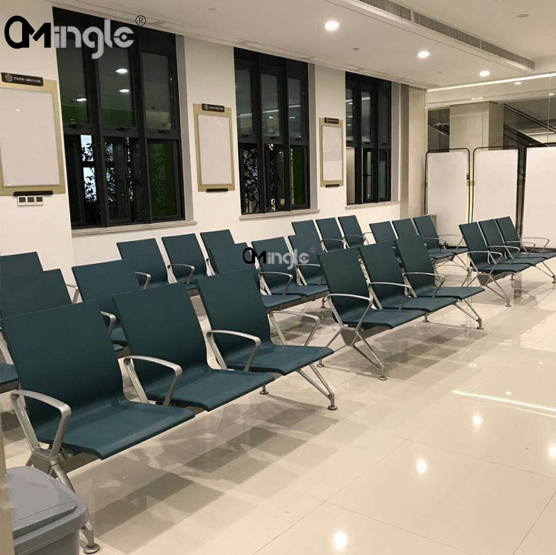 Public Waiting Chair Used For Airport Aluminum Steel PU Injection Foam Seating Chair Waiting Benches