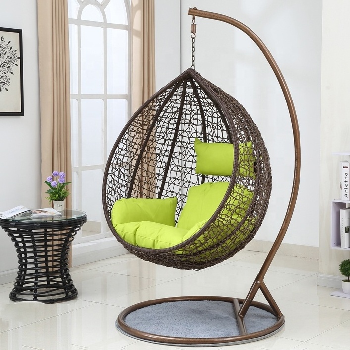 Durable Outdoor Indoor Rattan Swing Chair Balcony Bird Nest Hanging Chairs