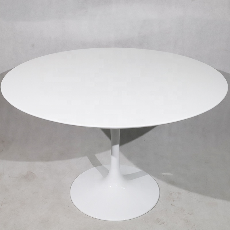 Nordic modern round dining room furniture Kitchen trough solid wood small cylinder round table 110cm iron coffee table