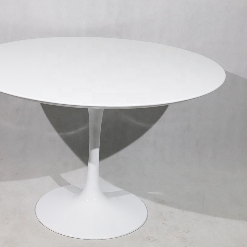 Nordic modern round dining room furniture Kitchen trough solid wood small cylinder round table 110cm iron coffee table