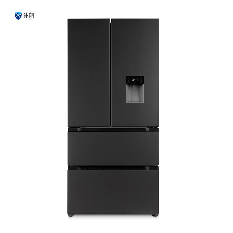 Good Quality French Door Refrigerators with Water Dispenser Wind Cooled Big Size 628L 4 Electric Portable Stainless Steel 220