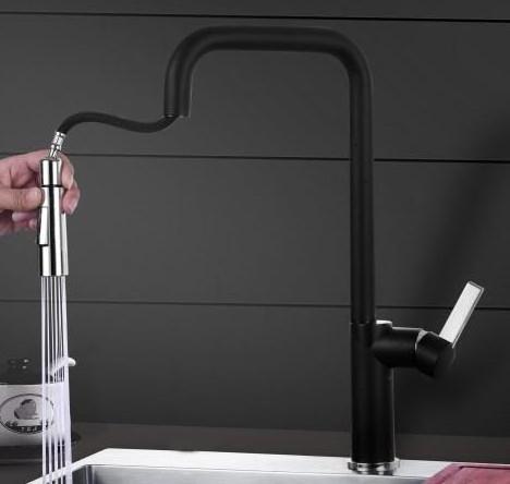 Popular Brass Pull Down Automatic Kitchen Sink Mixer hot selling Classic Body Kitchen Faucet