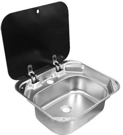 Portable Stainless Steel rvs Camper Motorhome Trailer Caravan Camper Van Kitchen Sink corner kitchen sink with Tempered Glass