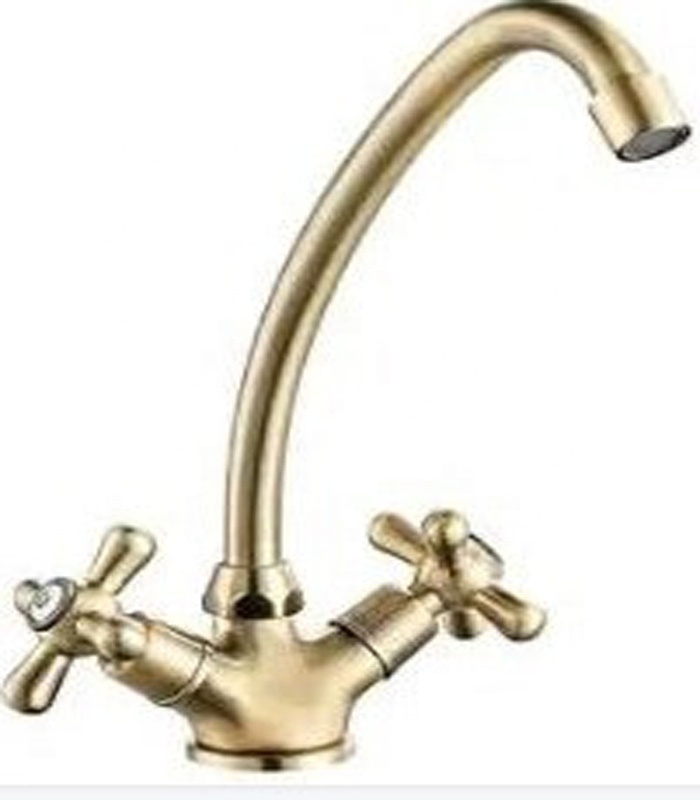 Mouhoti brass bridge kitchen faucet set 2-handle kitchen chrome golden faucet