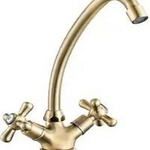 Mouhoti brass bridge kitchen faucet set 2-handle kitchen chrome golden faucet