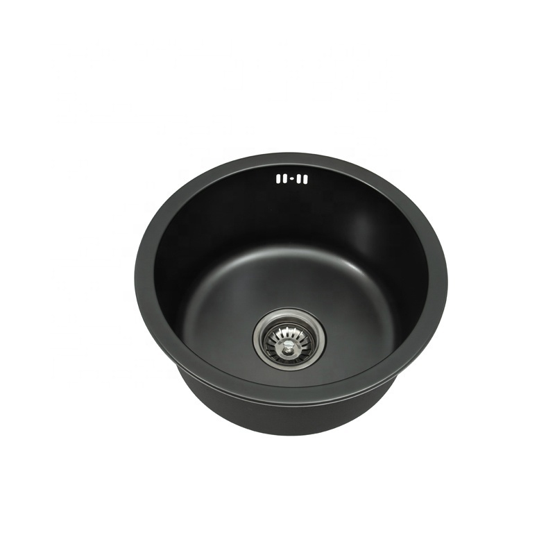 Modern Nano Black Small Size 42x42 Round Rvs Motor Home Bar Sink Undermount Mini Washing Machine for Apartments Basins