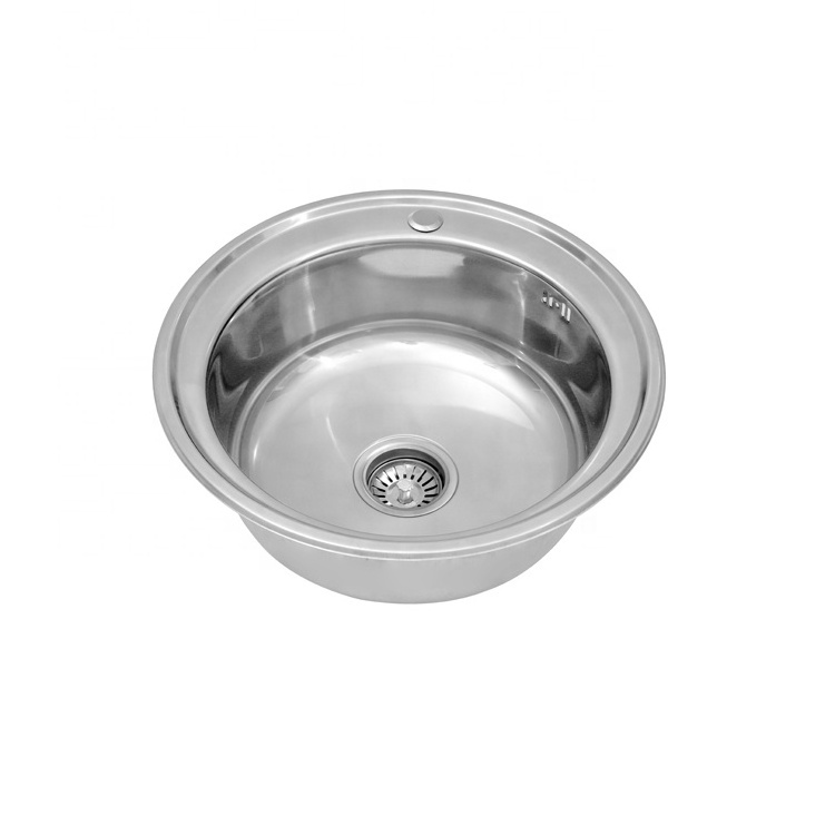 Modern Undermount Small Round Bar Dish Washer Silver Kitchen Sink Stainless Steel RVs Campers Caravan Mini Washing Machine