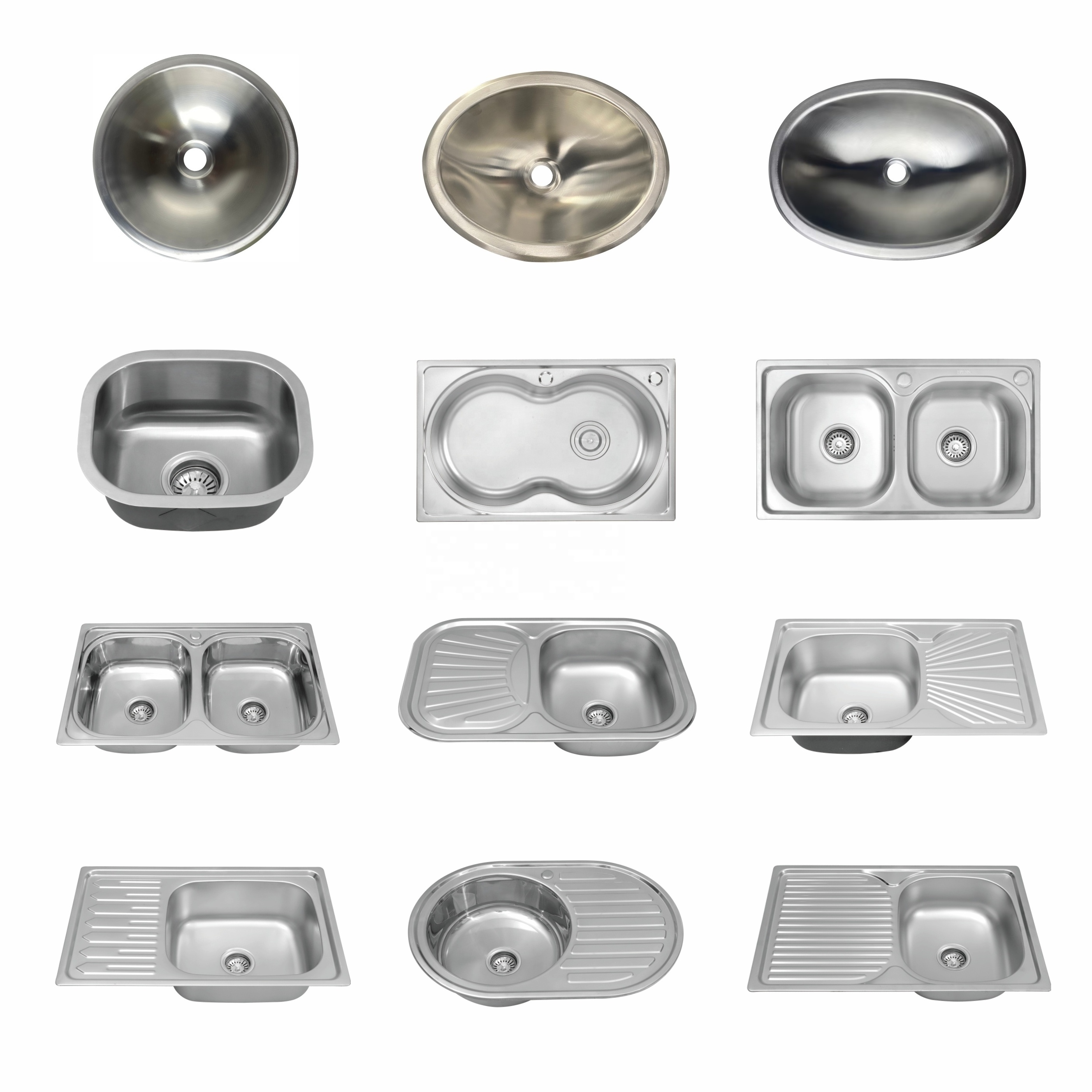 Mouhoti farm house kitchen sink korea stainless steel kitchen sink undermount round kitchen sink