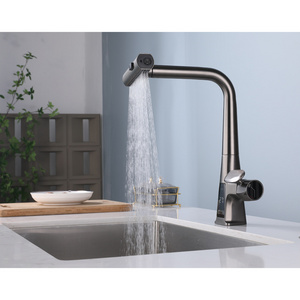 Motai sink faucet pull down  mixer tap kitchen faucets Multifunction mixer temperature display waterfall faucet for kitchen sink