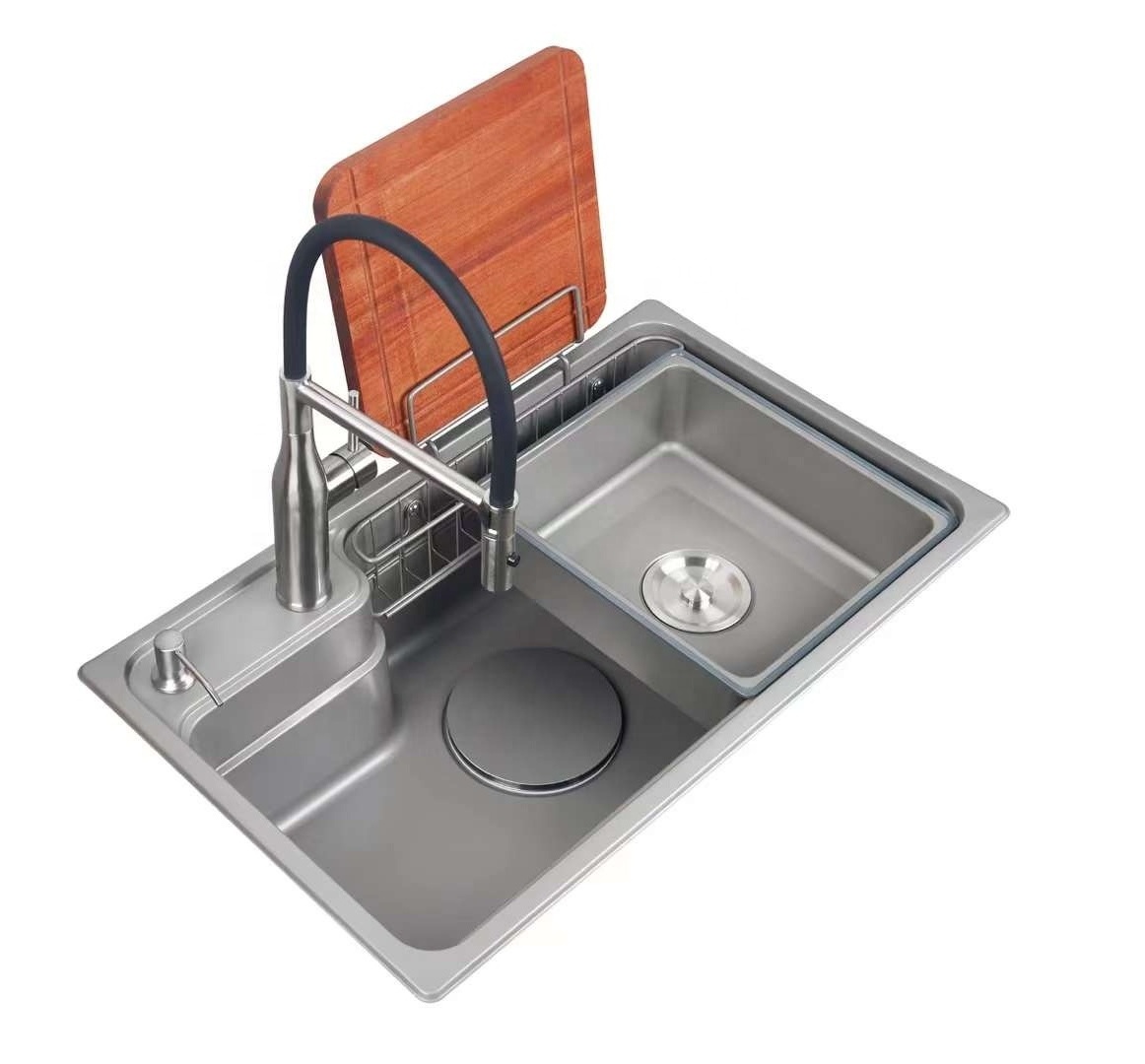 Motai Best Seller SUS304 Small Corner Kitchen Sink Restaurant Sets Wash Basin Stainless Steel with Basket Kitchen Accessories