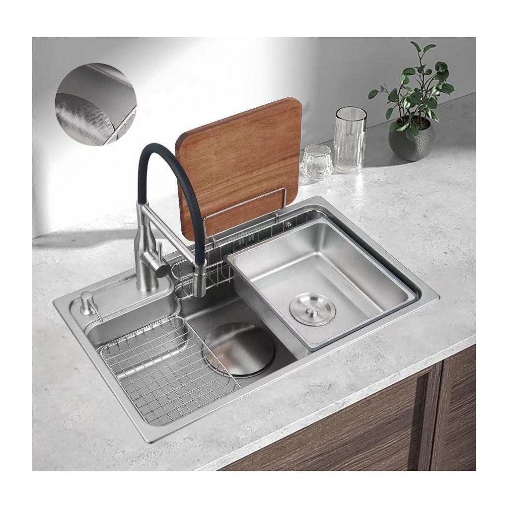 Motai Best Seller SUS304 Small Corner Kitchen Sink Restaurant Sets Wash Basin Stainless Steel with Basket Kitchen Accessories