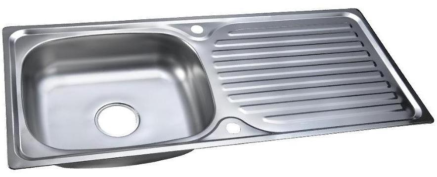 2024 new products standing kitchen sink 96*43 stainless steel kitchen sink with side drainboard