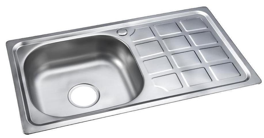 2024 new products standing kitchen sink 96*43 stainless steel kitchen sink with side drainboard