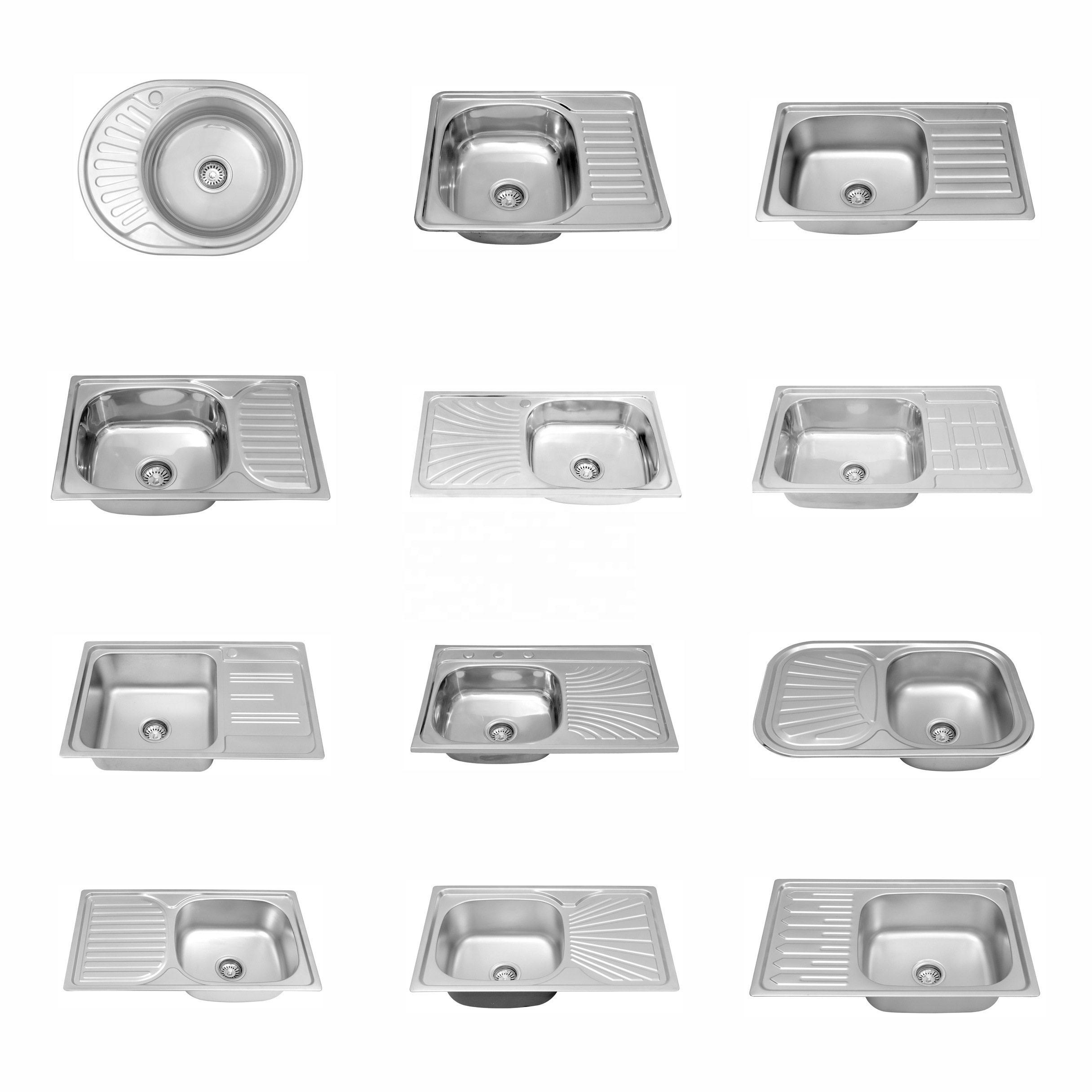 2024 new products standing kitchen sink 96*43 stainless steel kitchen sink with side drainboard