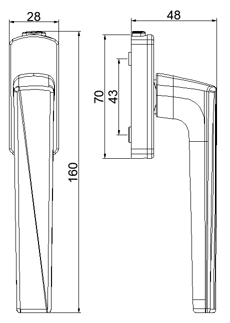 Simple Handling window opener handle sliding aluminium casement window handle sliding door  latch