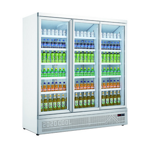 MUXUE 3 door  Glass Doors Display Refrigerator Commercial fridge for drink Beverage Cooler wholesale for Europe market