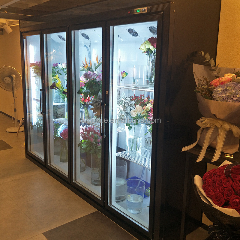 MUXUE 4 Glass Doors Flower display cooler Fresh Keeping refrigeration Flower  Display Cabinet Cooler MX-XHG2500F