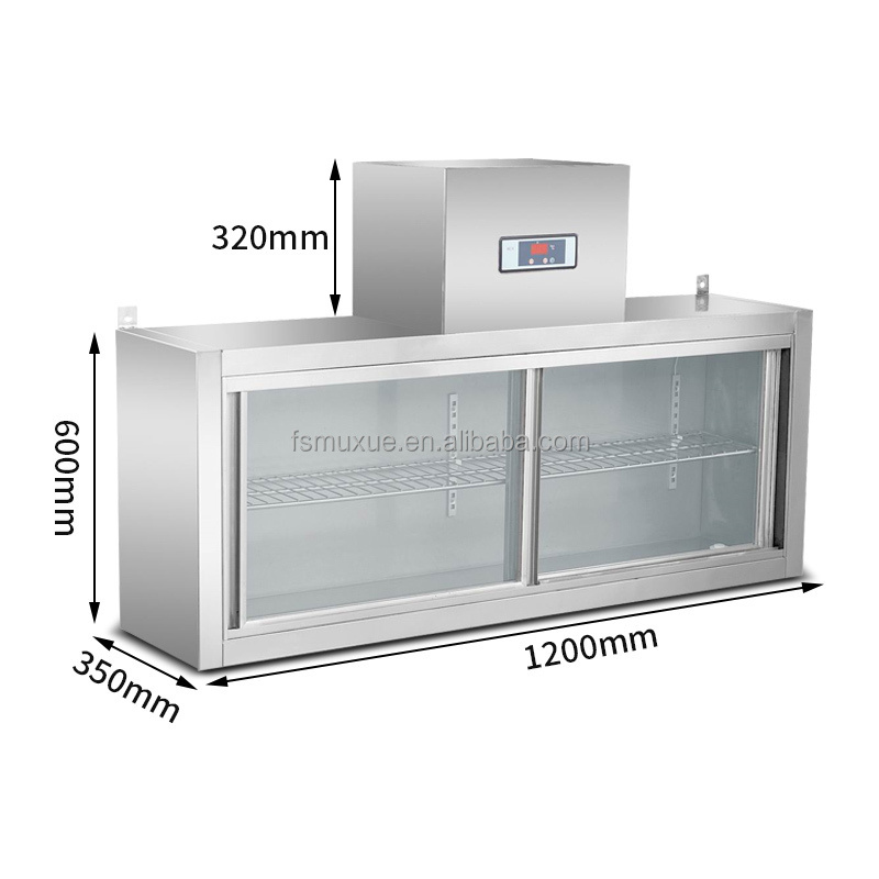 MUXUE  Commercial kitchen refrigerator Wall-mounted kitchen refrigerator Stainless steel refrigerator MX-GQG1200-A