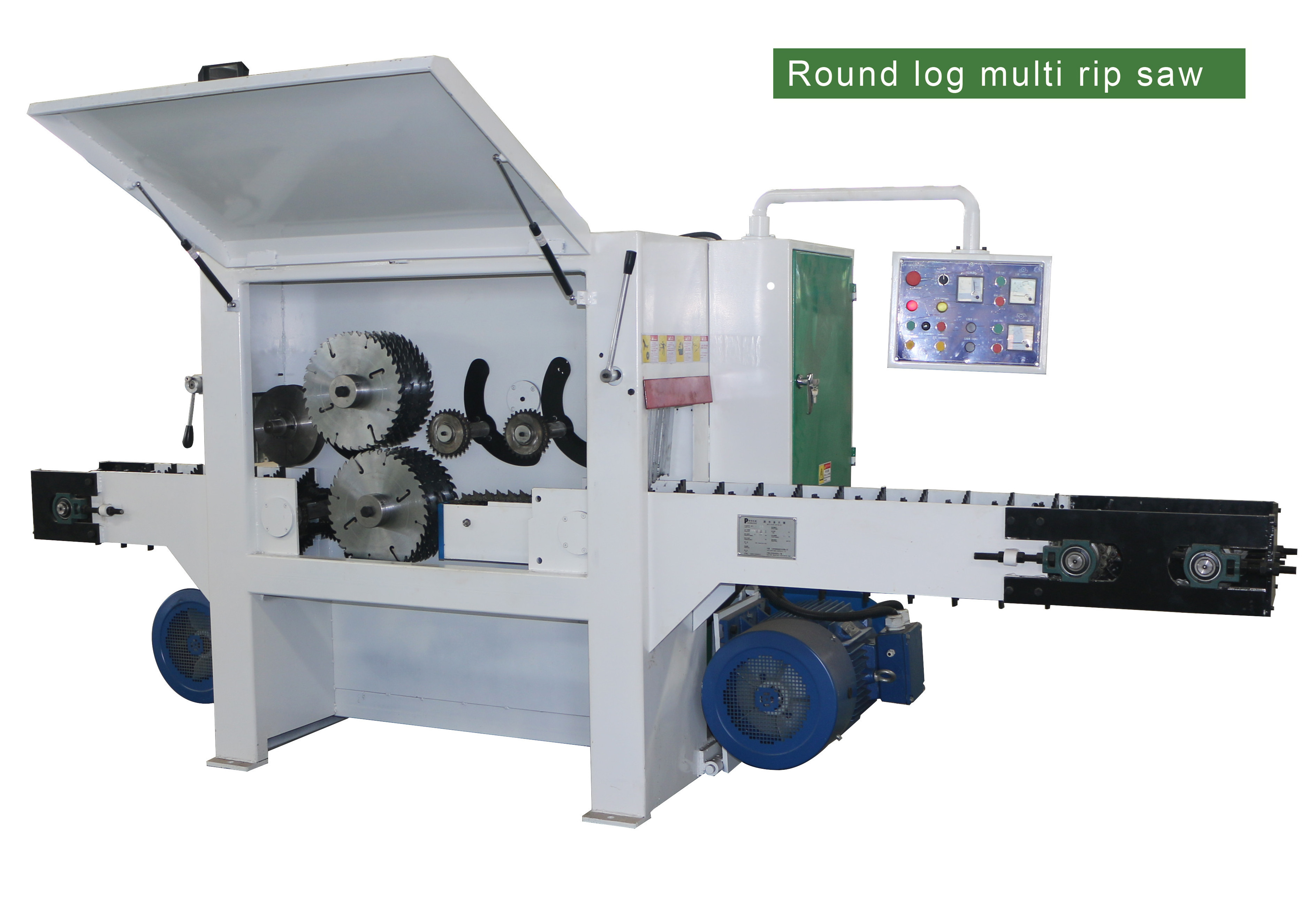 Wood Log Multi Rip Saw Machine Round Wood Cutting Multi Blade Wood Saw Machine