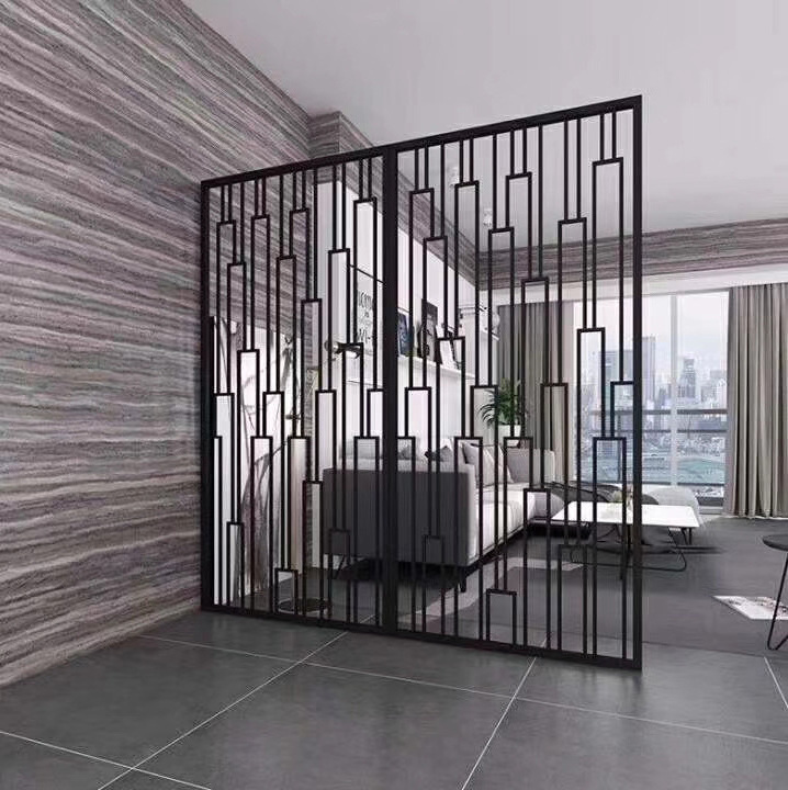 DIY Modern Stainless Steel Home Floor To Ceiling Wall Clear Tempered Glass Office Partitions Screens Room Dividers