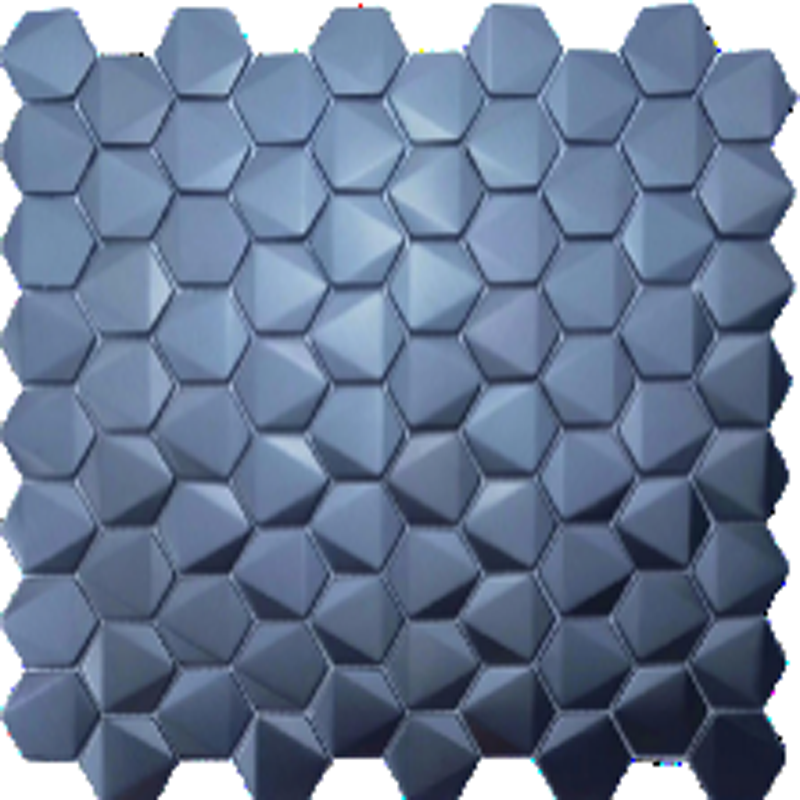 Decorative Luxury Style  3D Hexagonal  Mosaic Mirror Tile  Stainless Steel For kitchen Bathroom Bar Wall