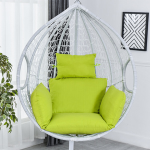 High Quality Hanging Rattan Swing Egg Chair Outdoor Waterproof Seat Cushion Metal Swing Chair