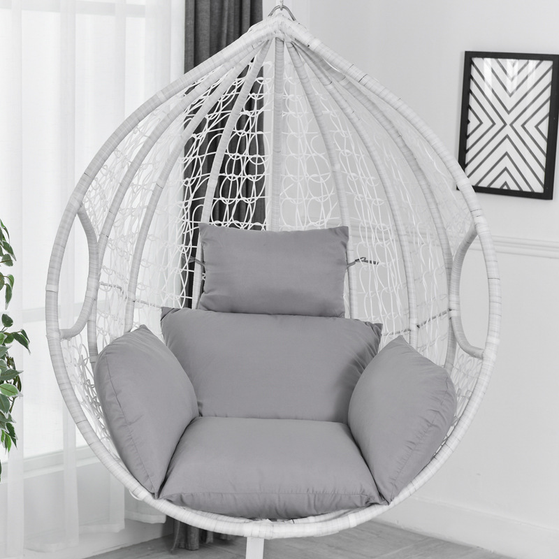 High Quality Hanging Rattan Swing Egg Chair Outdoor Waterproof Seat Cushion Metal Swing Chair