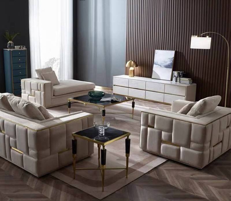 Modern Design Living Room Furniture House Couch Sofa Set French Country Style Office Interior Leather Sofas