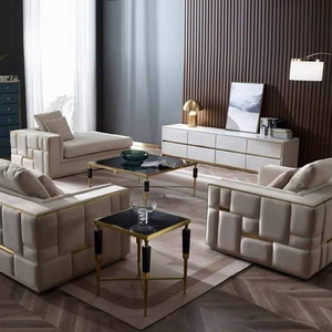 Modern Design Living Room Furniture House Couch Sofa Set French Country Style Office Interior Leather Sofas