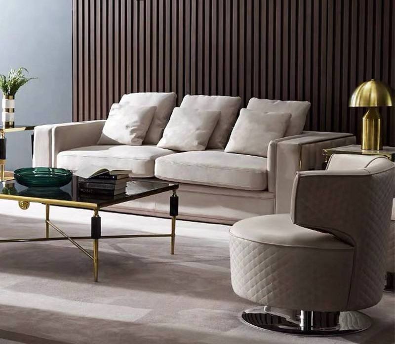 Modern Design Living Room Furniture House Couch Sofa Set French Country Style Office Interior Leather Sofas